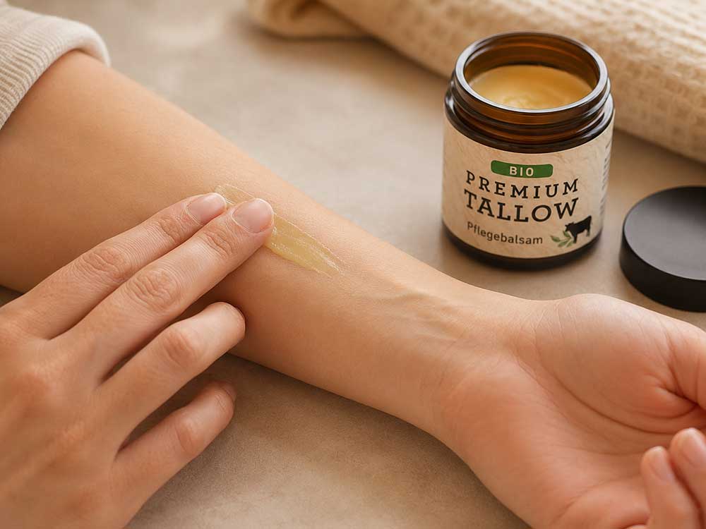 Anwendung Bio Premium Tallow Pflegebalsam